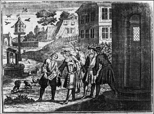 Aushändigung des Bestandsbriefes an den Pächter eines Gutes (1750)